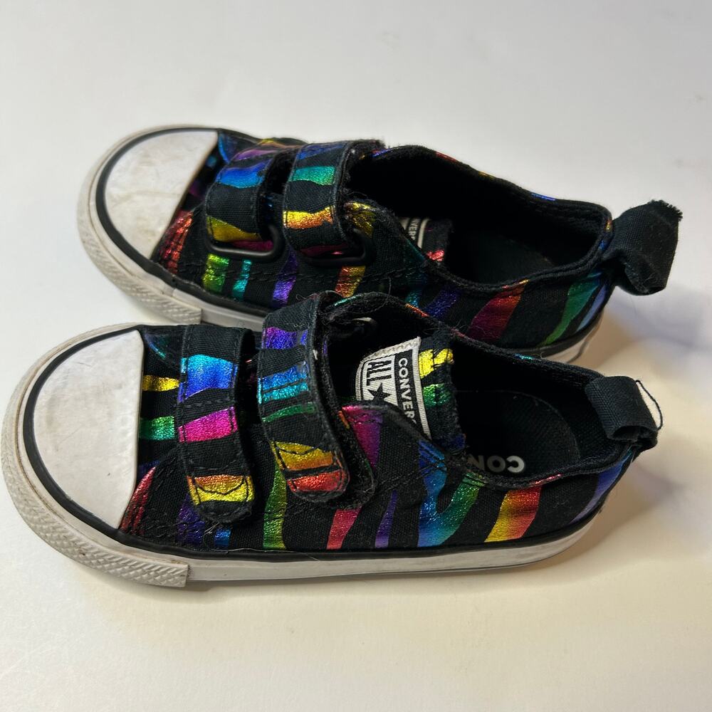 Converse Sneakers Rainbow Zebra Print 7 - Picture 2 of 5